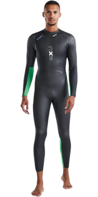 2024 2XU Mens Propel Open Water Swim Wetsuit MW7144c - Black / Bright Green